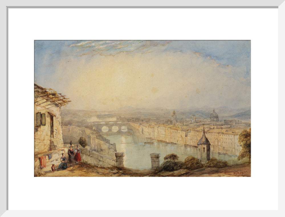 View of Florence (art print, medium, white)