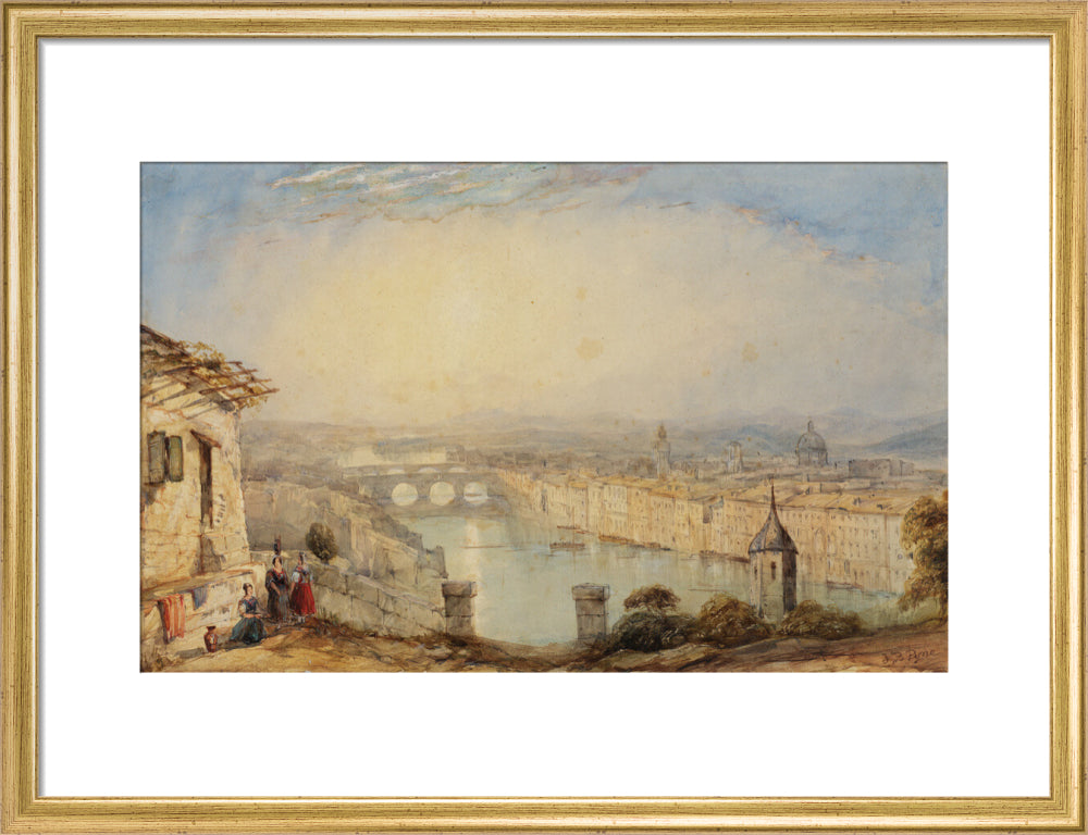 View of Florence (art print, medium, gold)