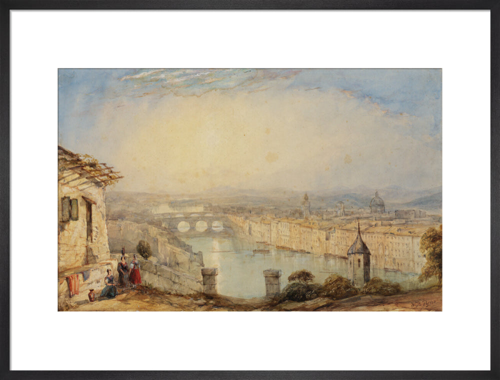 View of Florence (art print, large, black)