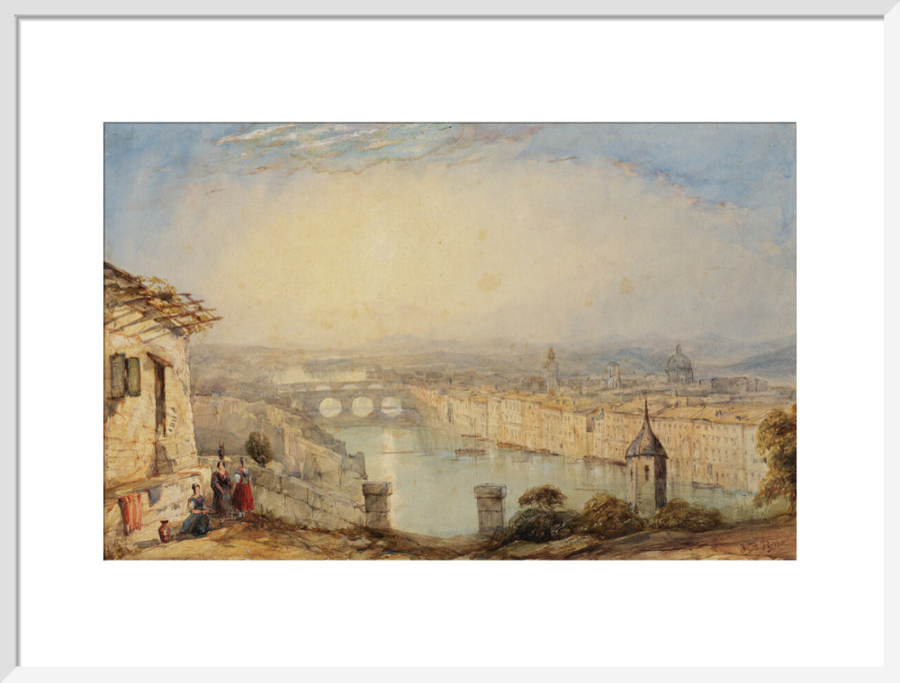 View of Florence (art print, large, white)