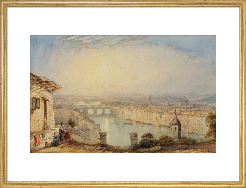View of Florence (art print, large, gold)