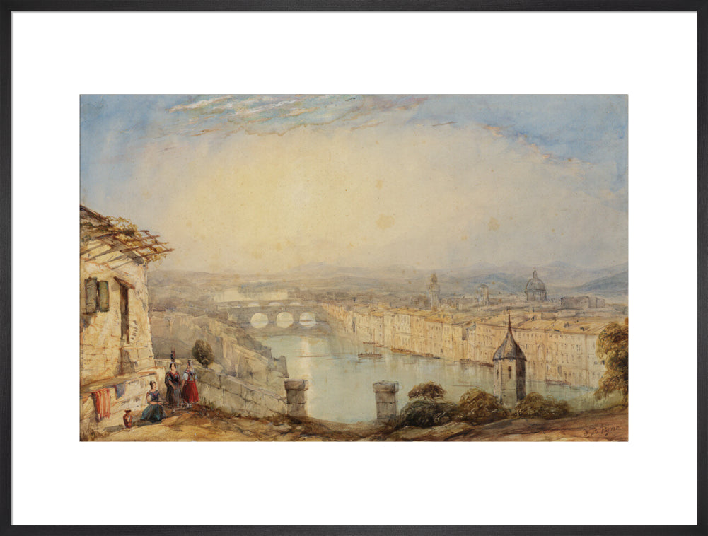 View of Florence (art print, extra large, black)