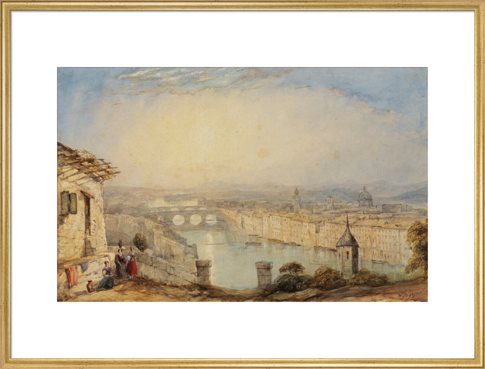 View of Florence (art print, extra large, gold)