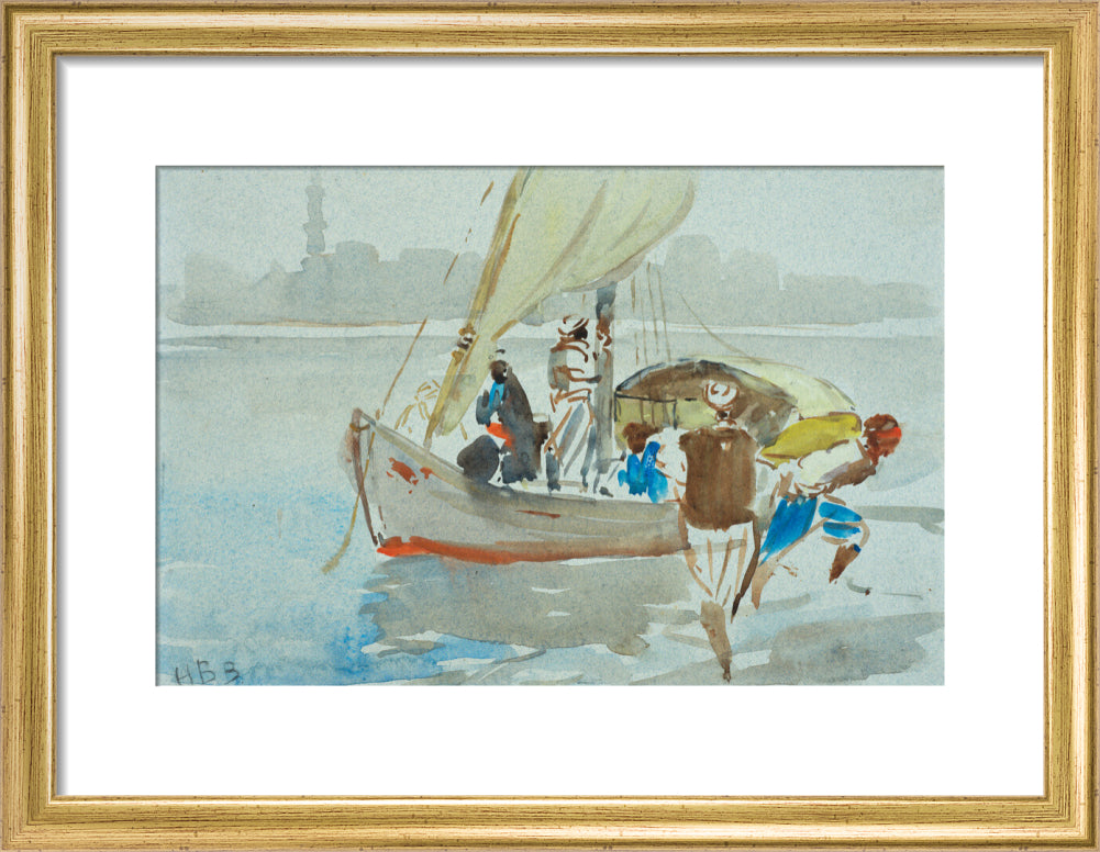 View of Cairo (art print, small, gold)