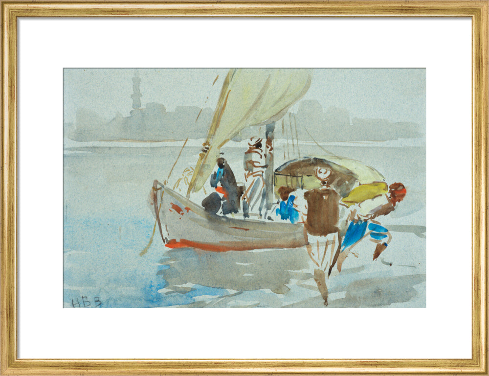 View of Cairo (art print, medium, gold)