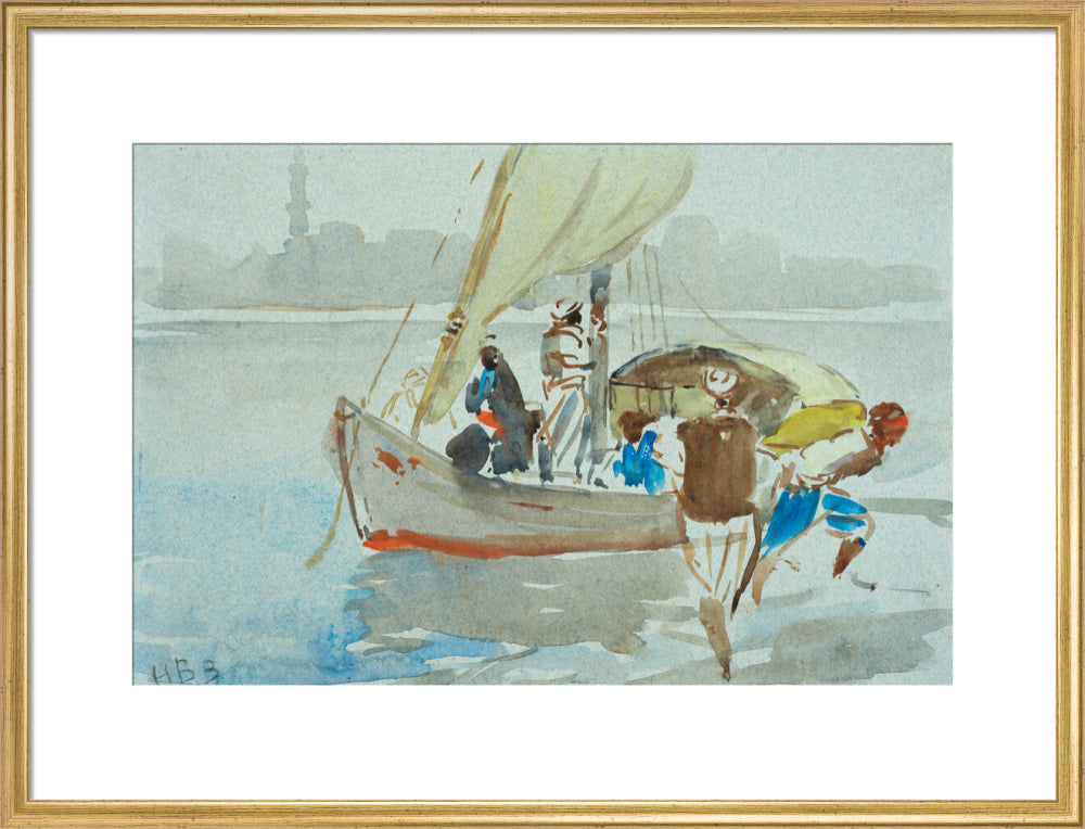 View of Cairo (art print, large, gold)