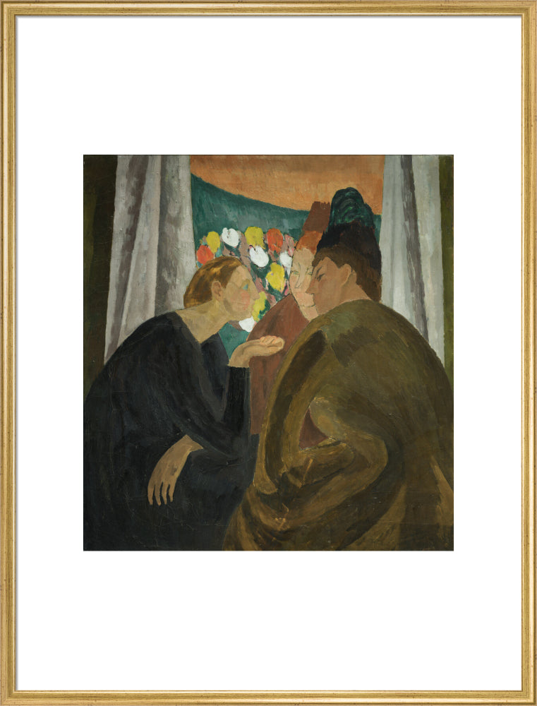 A Conversation (art print, extra large, gold)