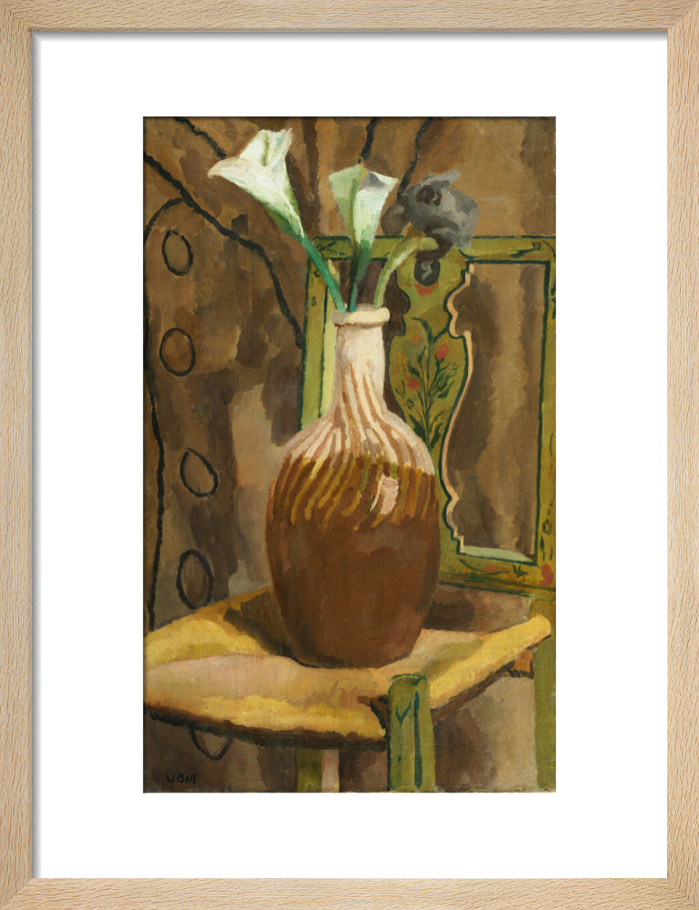 Arum Lilies and Iris (art print, small, natural)