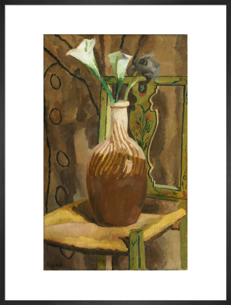 Arum Lilies and Iris (art print, extra large, black)