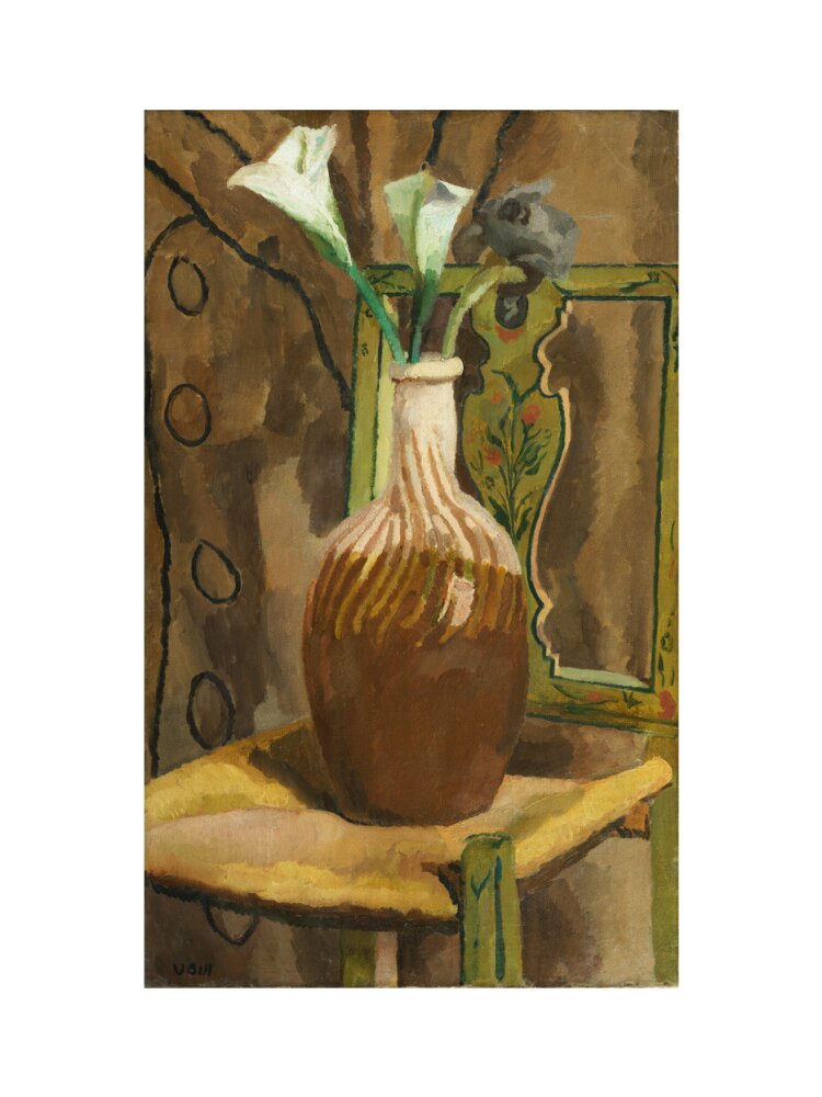 Arum Lilies and Iris (art print, small, unframed)