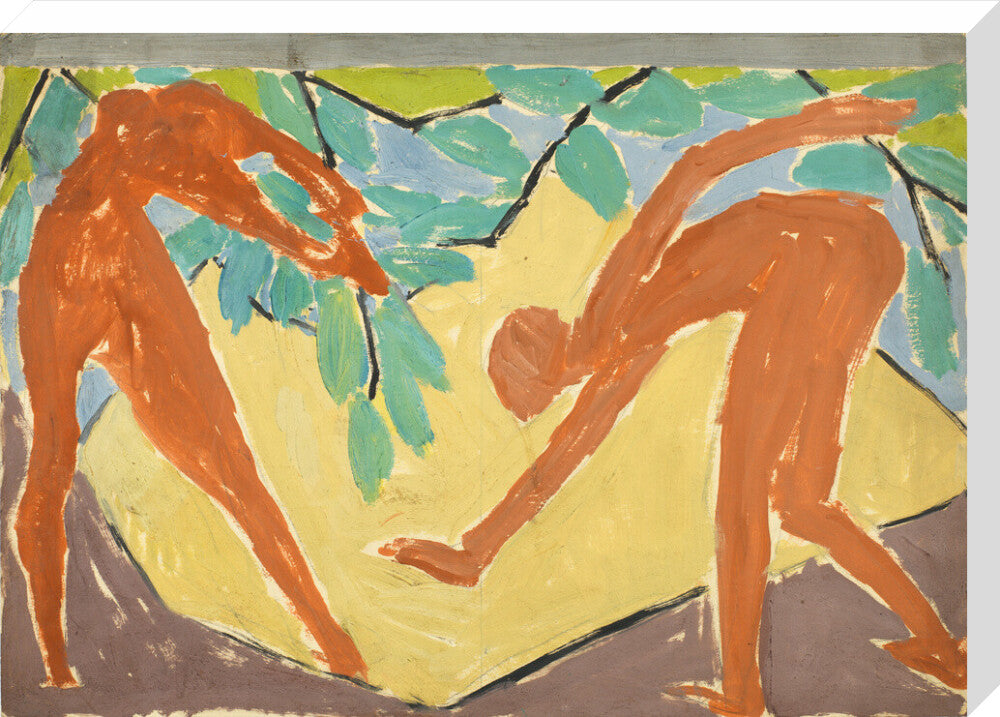 Vanessa Bell, Design for a folding screen - Adam and Eve