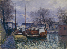 Load image into Gallery viewer, Barges on the Saint-Martin Canal, 1870
