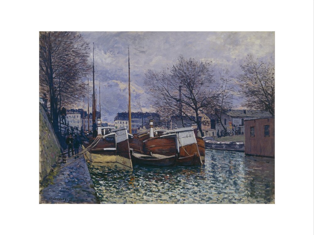 Barges on the Saint-Martin Canal, 1870