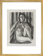 Load image into Gallery viewer, Seated nude woman, with tulle blouse
