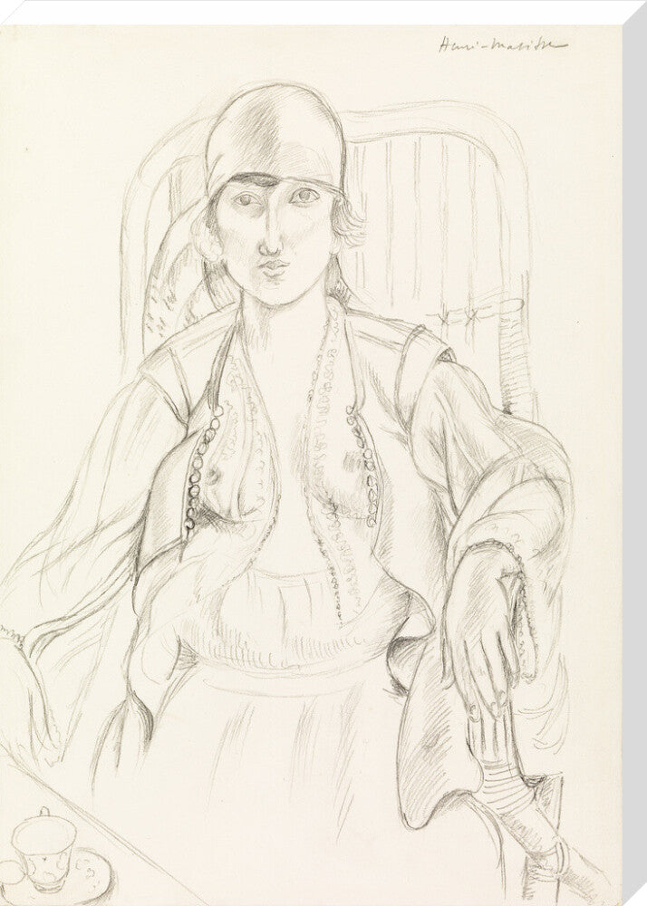 Seated Woman (stretched canvas, extra large, unframed)