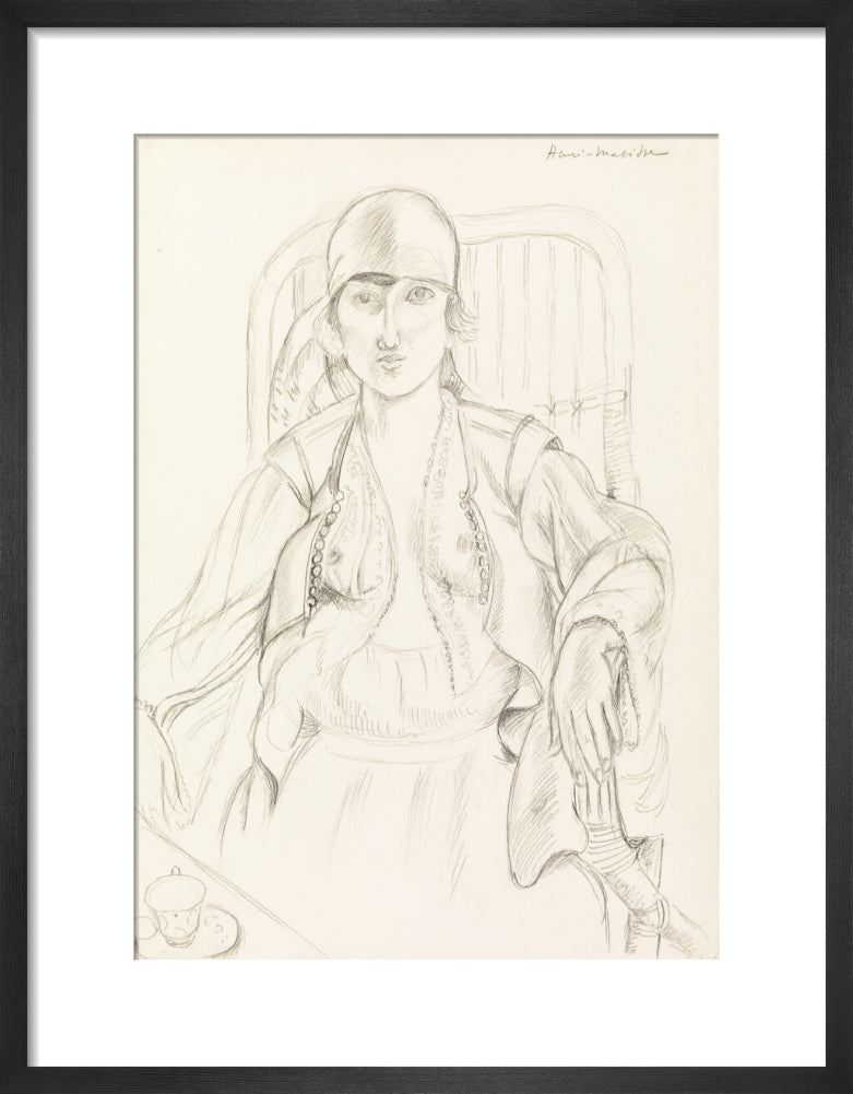 Seated Woman (art print, small, black)