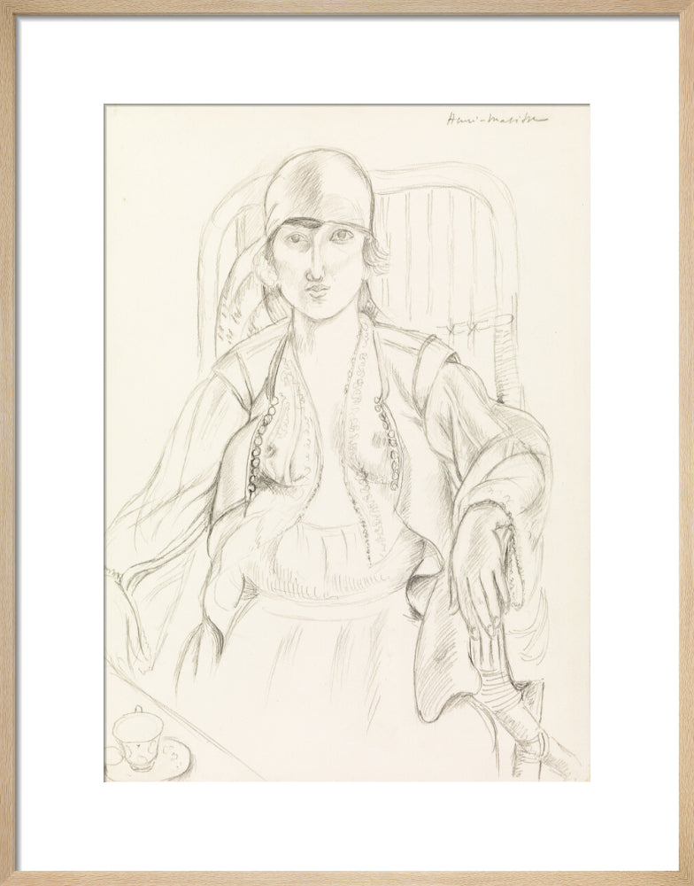 Seated Woman (art print, medium, natural)
