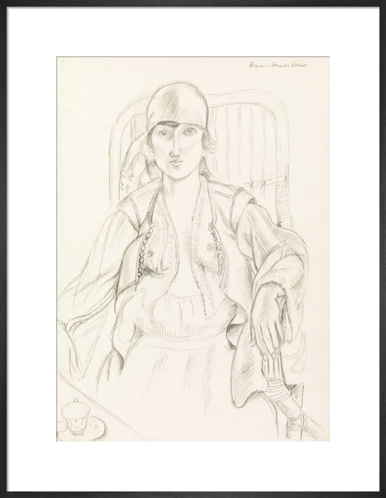 Seated Woman (art print, large, black)