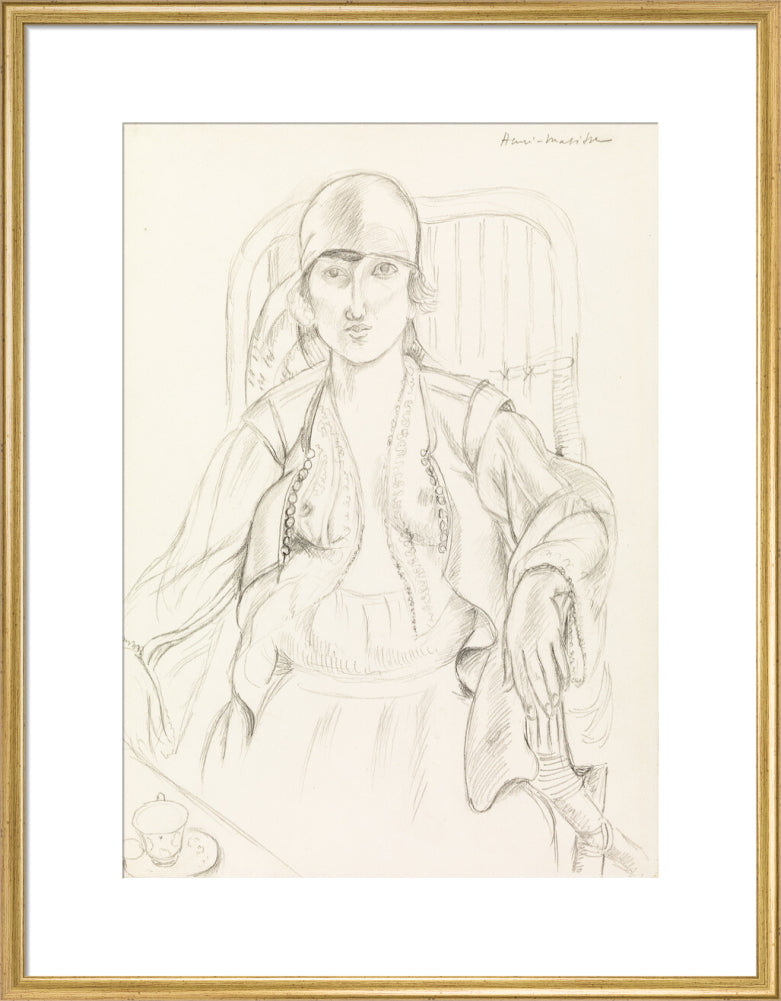 Seated Woman (art print, large, gold)