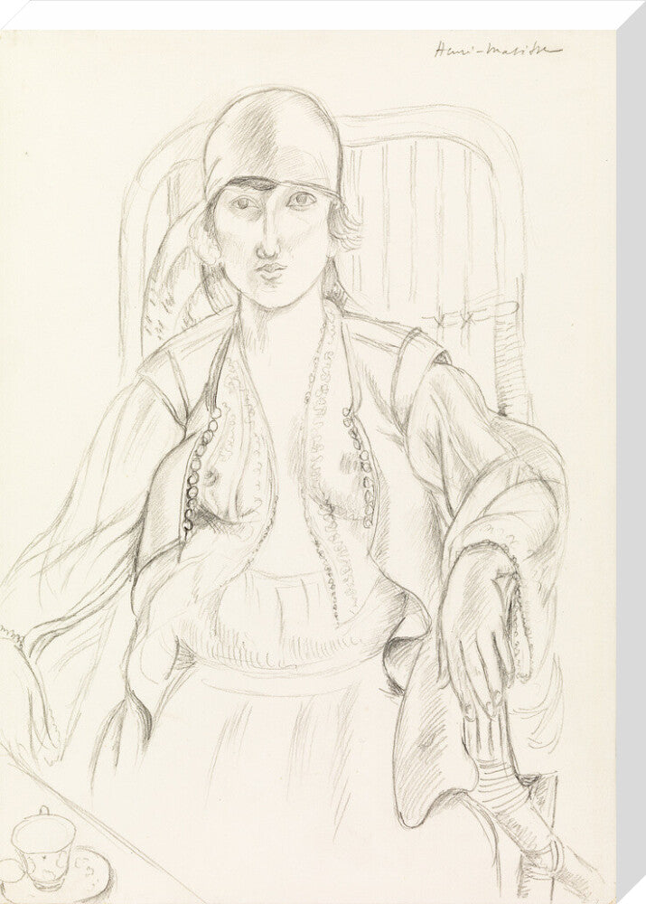 Seated Woman (stretched canvas, large, unframed)
