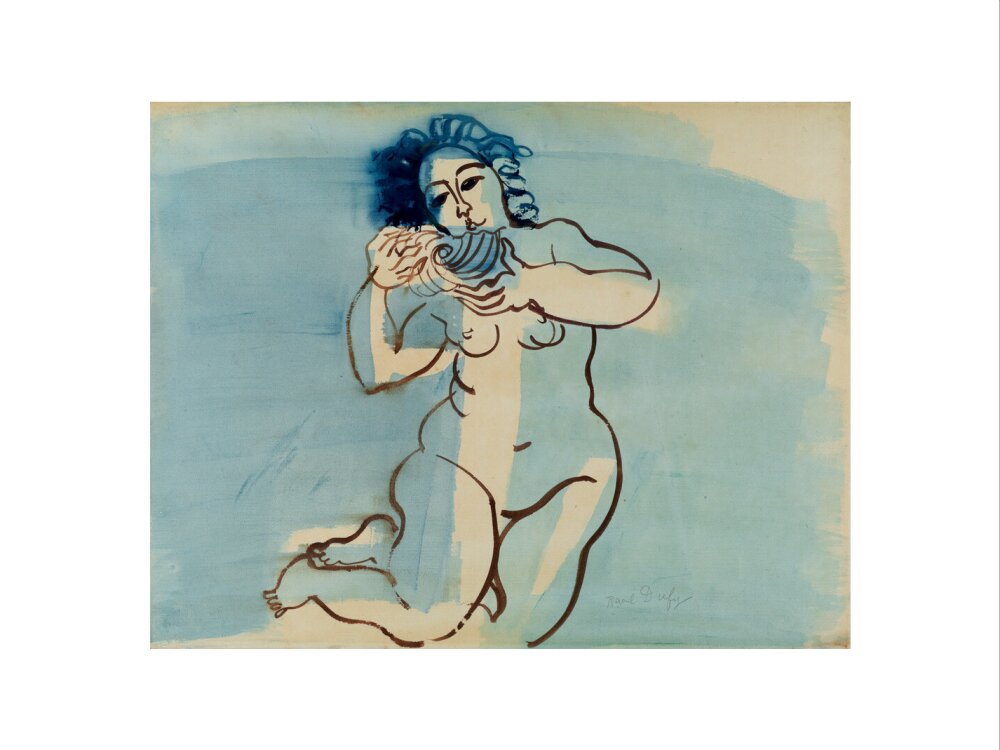 Nude woman with shell