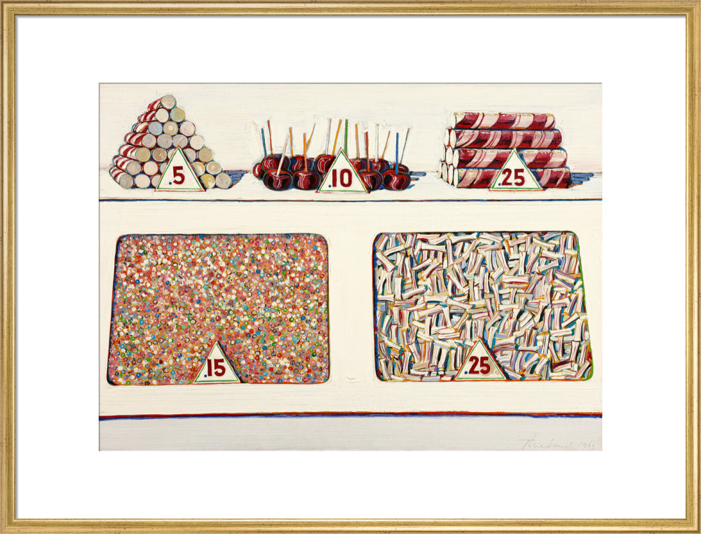 Peppermint Counter, Framed, Gold, X-Large