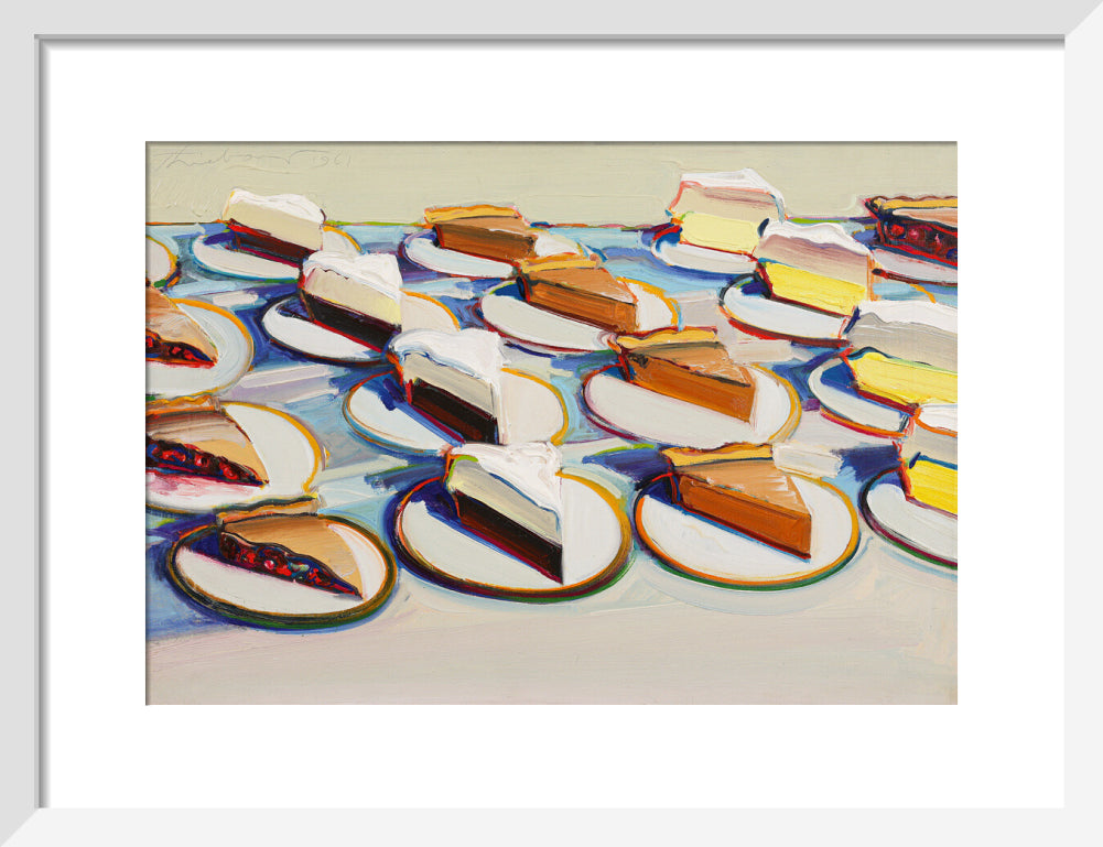 Pie Rows (art print, small, white)