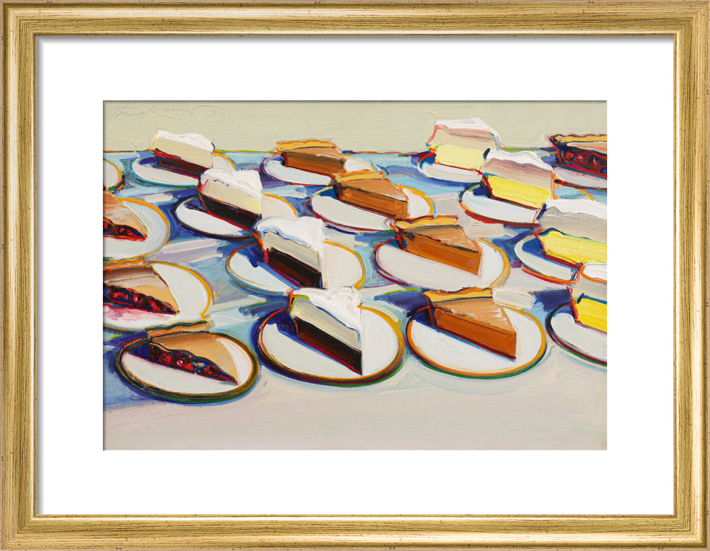 Pie Rows (art print, small, gold)