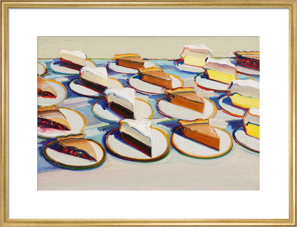Pie Rows (art print, large, gold)