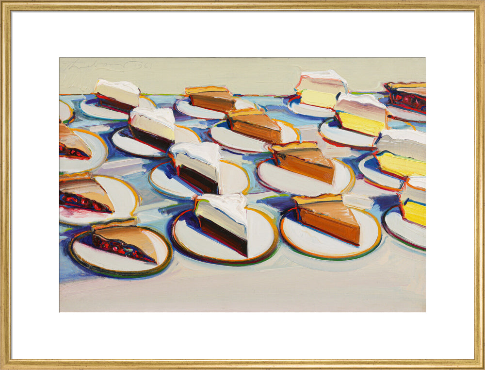 Pie Rows (art print, extra large, gold)