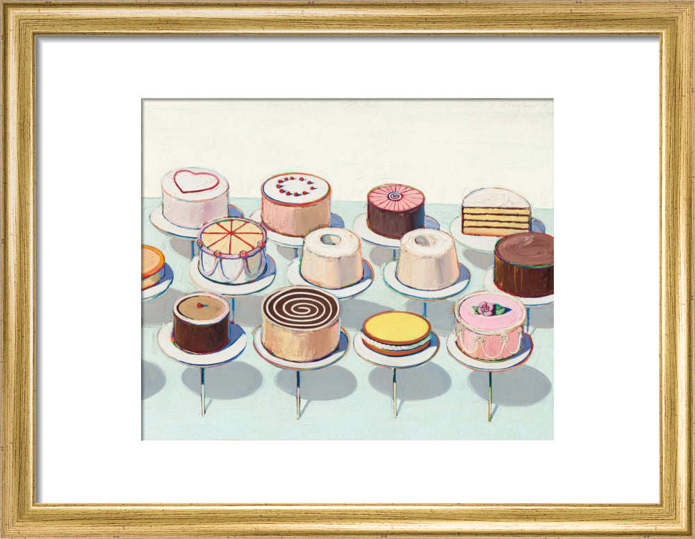 Cakes (art print, small, gold)