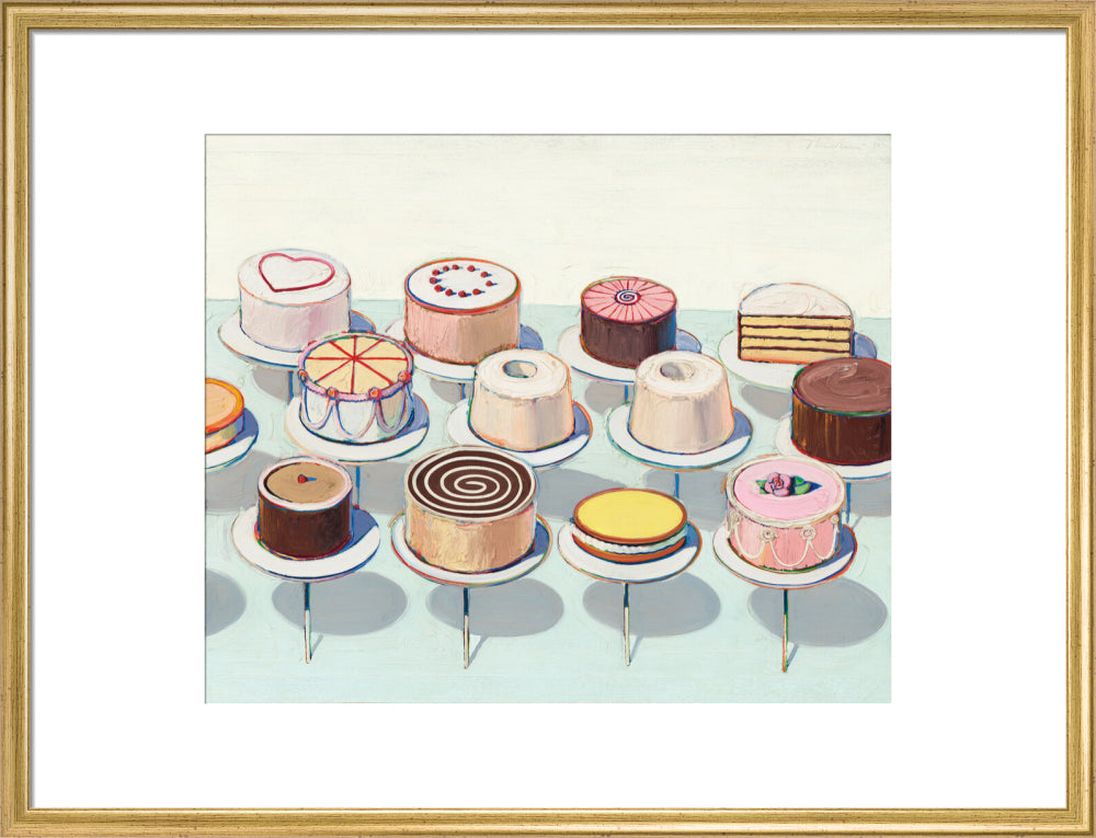 Cakes (art print, large, gold)