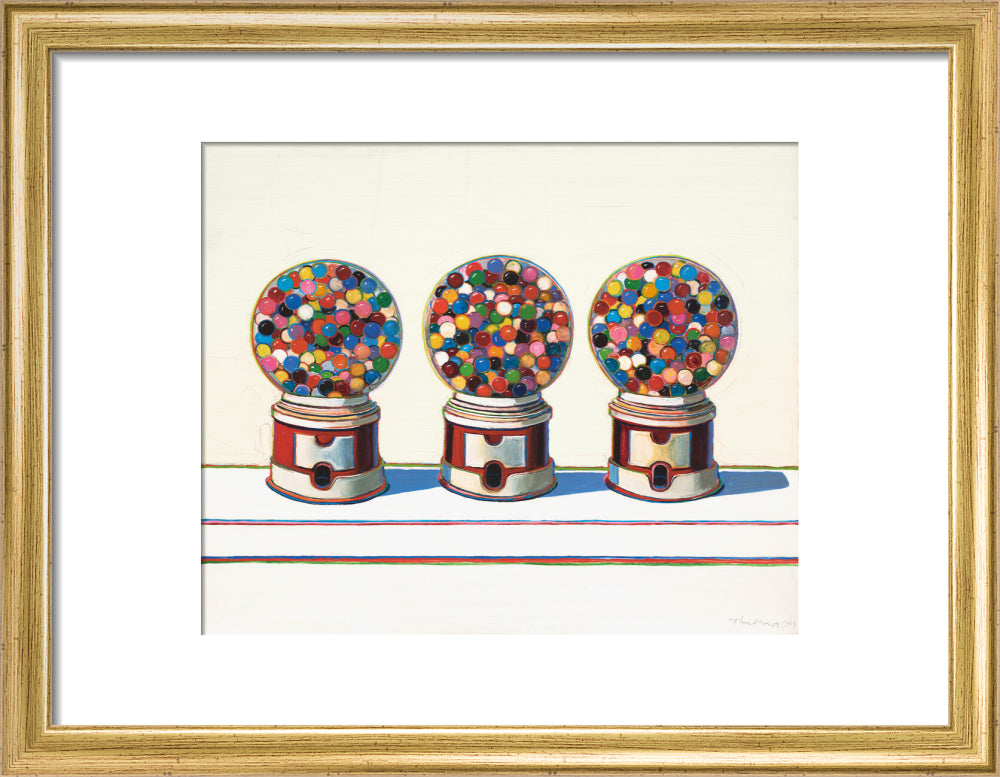 Three Machines (art print, small, gold)
