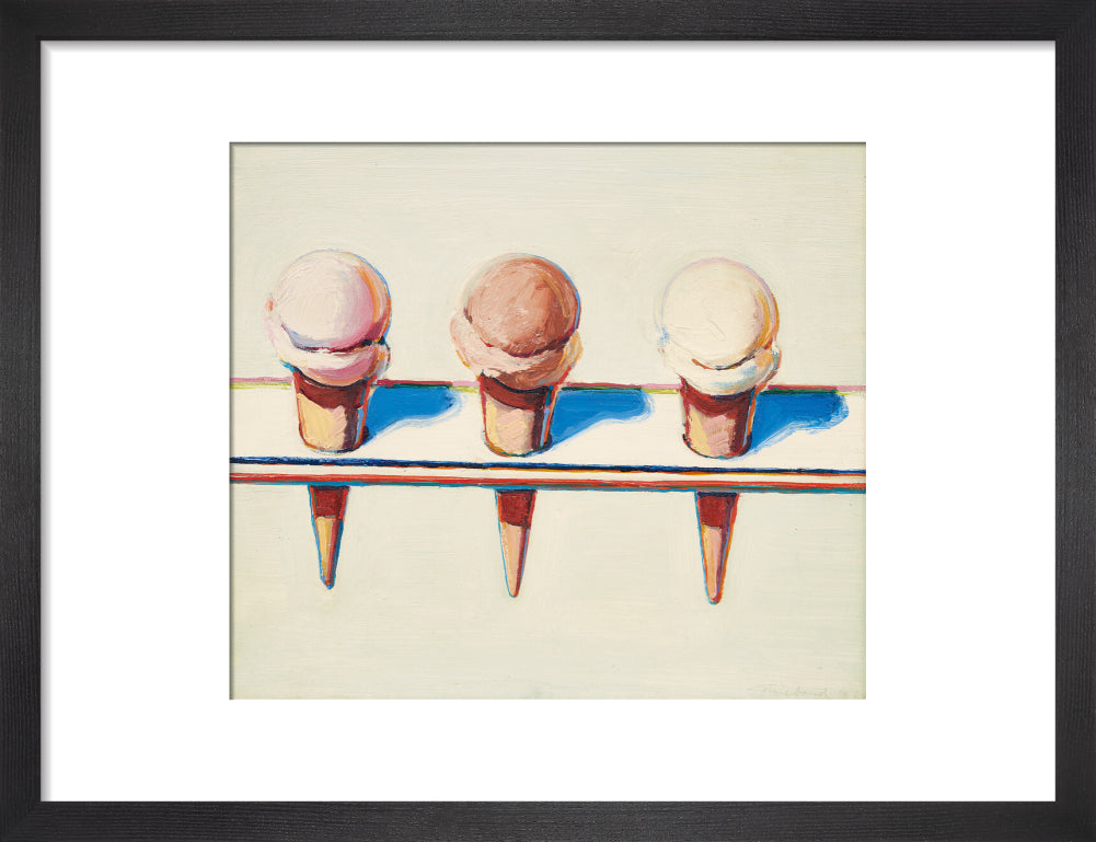 Three Cones (art print, small, black)