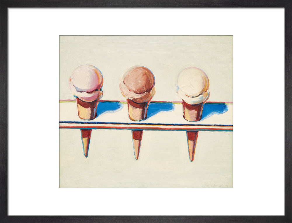 Three Cones (art print, medium, black)