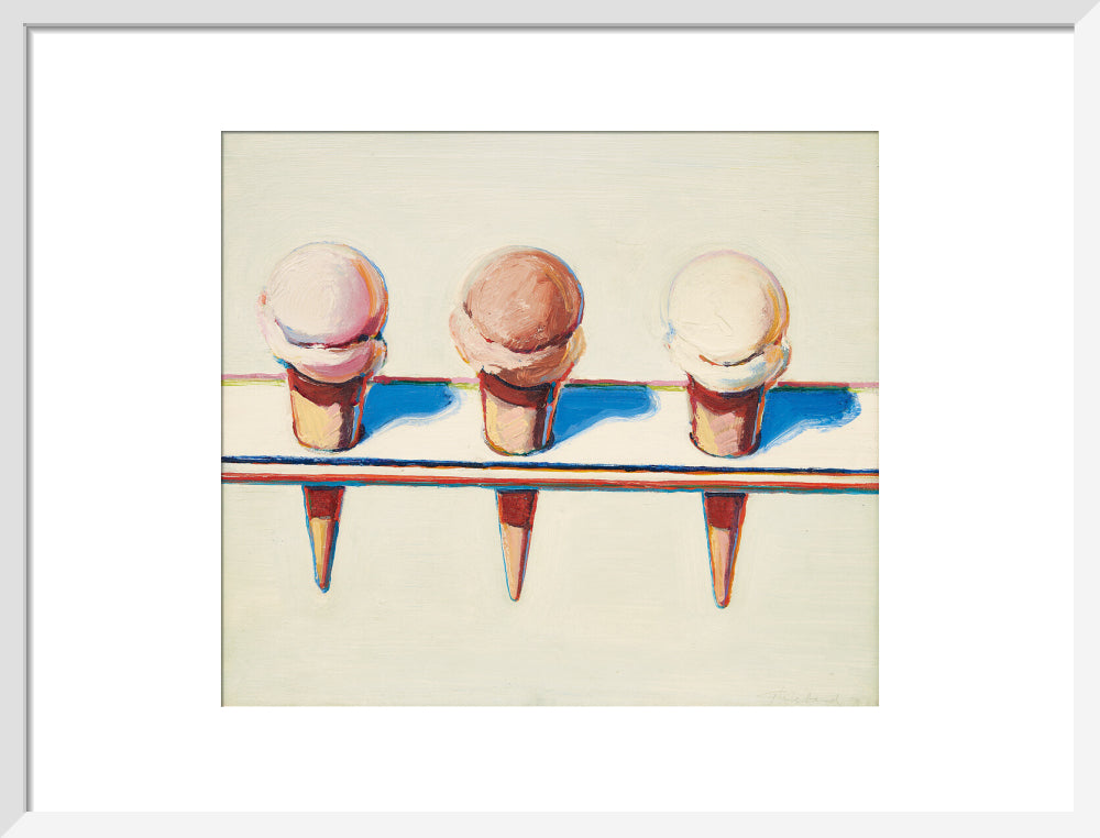 Three Cones (art print, medium, white)