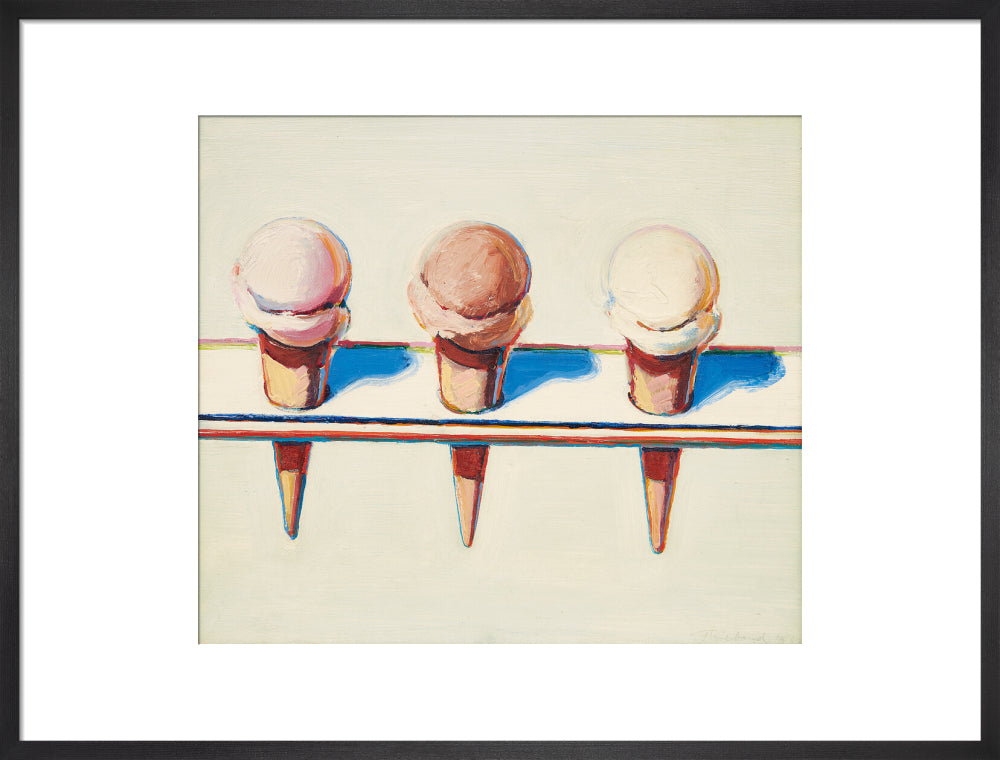 Three Cones (art print, large, black)