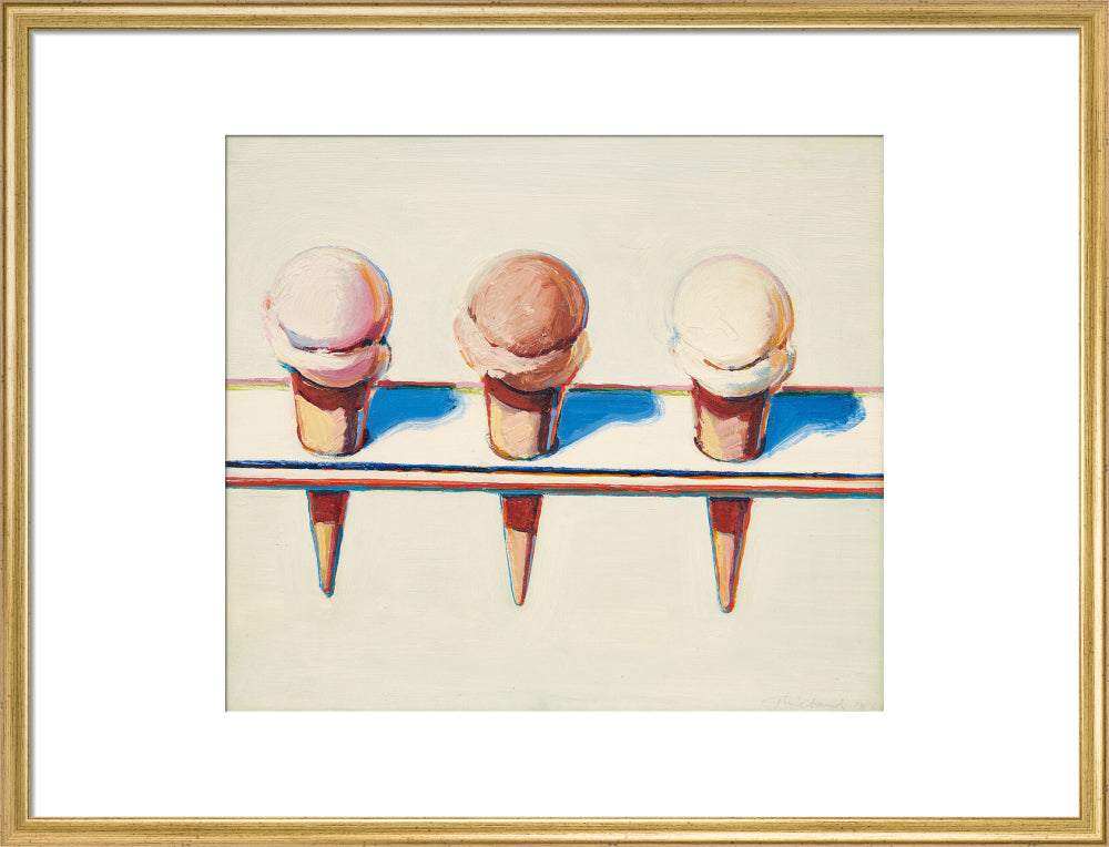 Three Cones (art print, large, gold)