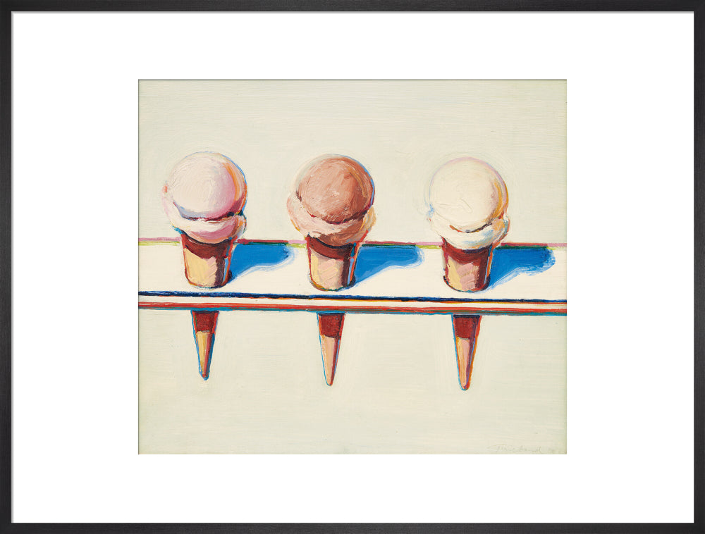 Three Cones (art print, extra large, black)