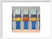 Load image into Gallery viewer, Four Pinball Machines, Framed, White, Large
