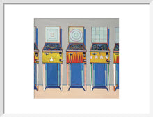 Load image into Gallery viewer, Four Pinball Machines, Framed, White, Large
