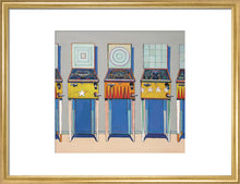 Load image into Gallery viewer, Four Pinball Machines, Framed, White, Large
