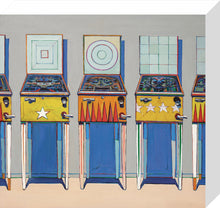 Load image into Gallery viewer, Four Pinball Machines, Framed, White, Large

