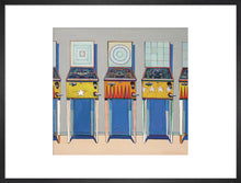Load image into Gallery viewer, Four Pinball Machines, Framed, White, Large

