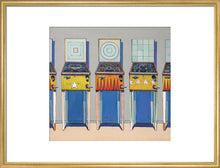 Load image into Gallery viewer, Four Pinball Machines, Framed, White, Large
