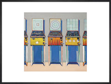 Load image into Gallery viewer, Four Pinball Machines, Framed, White, Large
