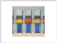Load image into Gallery viewer, Four Pinball Machines, Framed, White, Large

