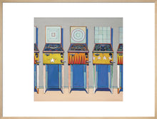 Load image into Gallery viewer, Four Pinball Machines, Framed, White, Large
