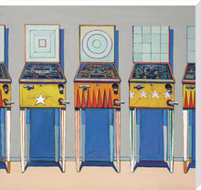 Load image into Gallery viewer, Four Pinball Machines, Framed, White, Large
