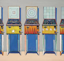 Load image into Gallery viewer, Four Pinball Machines, Framed, White, Large
